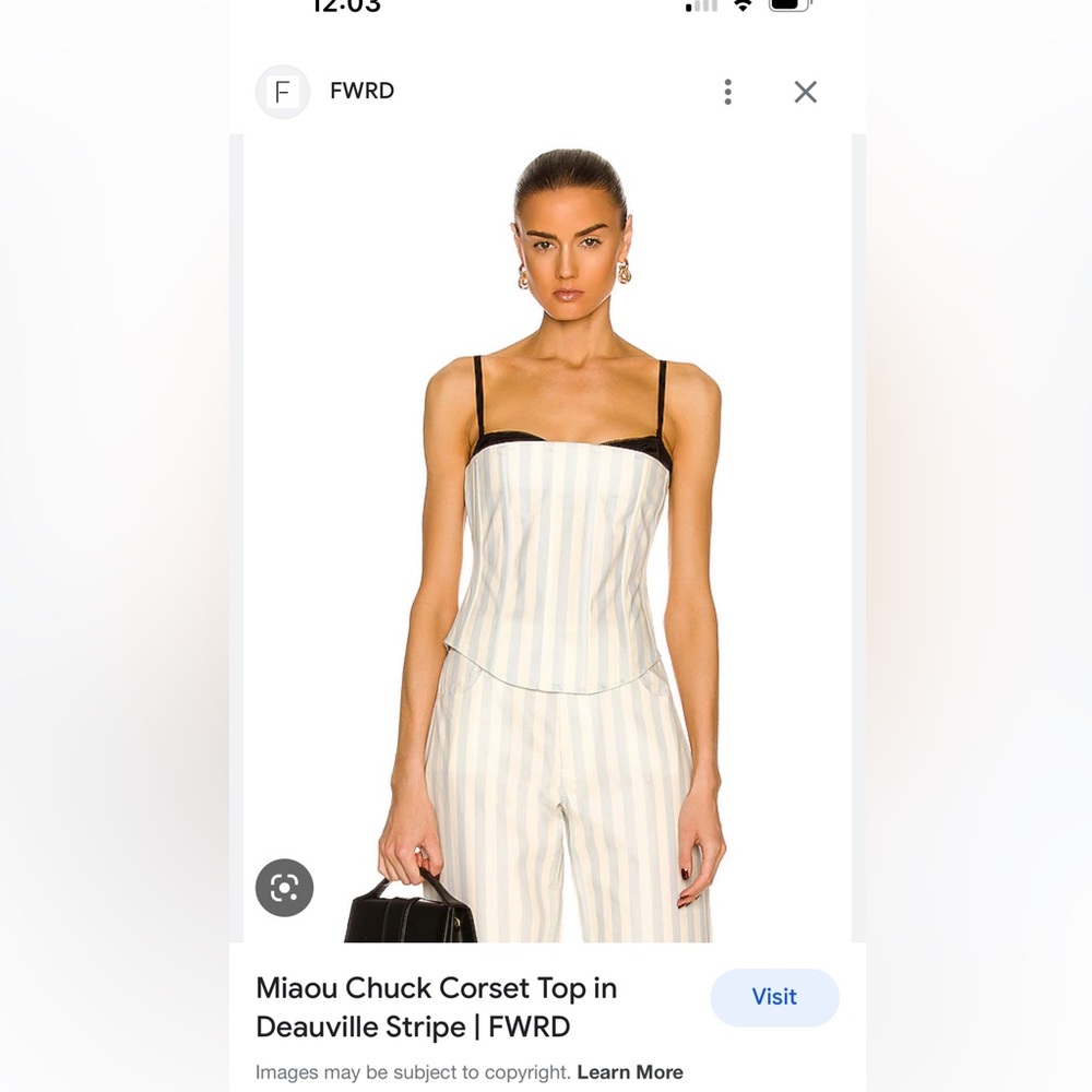 COPY - Miaou Chuck Corset Top in Deauville Stripe